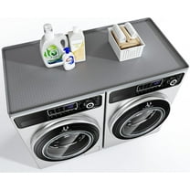 Washer Dryer Countertop, 54" x 27.5" Large Washer and Dryer Covers for The Top, Non-Slip Waterproof Silicone Dryer Top Protector Mat, Washer Dryer Topper for Laundry Room Kitchen Home(Gray)