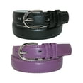 thumbnail image 1 of CTM® Ceinture Habillée en Cuir de Base pour Enfant (Lot de 2 Couleurs), 1 of 3