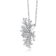 thumbnail image 3 of Gem Stone King Snow Flake Pendant Necklace for Women | 925 Sterling Silver | 1.68 Cttw | Round White Zirconia | With 18 inch Chain | Flower of Winter 20MM = 3/4 inch | By Keren Hanan, 3 of 6