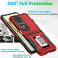 thumbnail image 3 of Case compatible Huawei P50 Pocket Shockproof Magnetic With Ring Holder Cheap and fine, 3 of 5