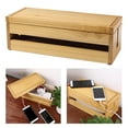 thumbnail image 3 of 2x Wood Cable Management Box Wire Hide Cover For Desk TV Large Socket Room, 3 of 10