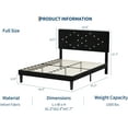thumbnail image 2 of Senfot Queen Bed Frame, Upholstered Platform Bed with Button Tufted Headboard & Under-Bed Storage Space, Sturdy Wooden Slats Support, Noise Free & Easy Assembly,No Box Spring Needed,Black, 2 of 6