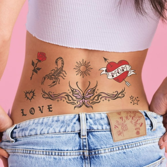 Tatuajes temporales XO, Fetti Realistic, 28 estilos