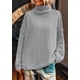thumbnail image 4 of Suéter PRETTYGARDEN 2025 Cuello Alto Manga Larga XL Gris Claro, 4 of 7
