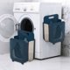 thumbnail image 1 of Cesto de ropa sucia plegable para montar en la pared, cesto de almacenamiento de plástico transpirable, organización y almacenamiento del baño, liquidación de cestos de baño, 1 of 8