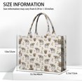 thumbnail image 3 of Large Capacity Tote Bag,White Buffalo Pattern Handbag Fashion Luxury Tote Bag,15.7"x13"x 5.1" Inches,Laptop Compatible, 3 of 6