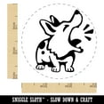 thumbnail image 2 of Barking Spotted Dog Corgi Self-Inking Rubber Stamp Ink Stamper - Black Ink - Small 3/4 Inch, 2 of 7