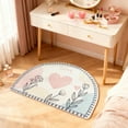 thumbnail image 4 of Kumdkd Valentine's Day Floor Mat, 15.7x23.6 Inch Semicircle Door Mat Absorbent Non-Slip Rug for Entrance, Kitchen, Bathroom, Indoor Outdoor Use, Machine Washable, White Polyester Decor Mat, 4 of 6