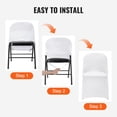 thumbnail image 4 of VEVOR 12 & 30 PCS White Spandex Chair Covers Stretch Washable for Wedding Dining Banquet Event 12Pcs, 4 of 5