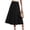 Black, variant on Women's High-Waist A-Line Midi Skirt for Summer - Fit and Flare Flowy Casual Skirt