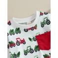 thumbnail image 6 of Elippeo Toddler Boys Girls Christmas Outfits 3M 6M 12M 18M 24M 3Y Truck Christmas Tree Print Long Sleeve Sweatshirts and Long Pants 2Pcs Fall Clothes Set, 6 of 10