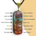 thumbnail image 2 of 7 Chakra Necklace Handmade Healing Orgone Pendant Crystal Necklace Spiritual With Adjustable Cord For Men Women Positive Energy, Meditation, Chakra Cr, 2 of 4