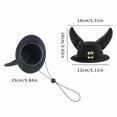 thumbnail image 3 of TIELUTT Halloween Pet Cat Witch Hat with Adjustable Horns Pet Clothes for Small Dogs Male Pet Clothes for Cats Pet Clothes Rack Pet Clothes for Medium Dogs Summer Pet Clothes for Large Dogs Girl, 3 of 4