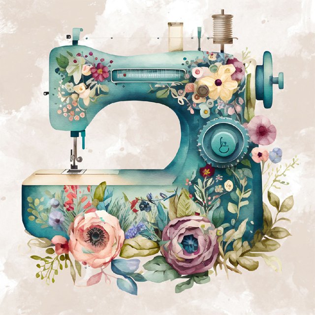 Pintura de diamante 5D DIY Taladro redondo completo Máquina de coser Decoración Artesanía (QQ565) Hugtrwg Para estrenar