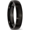 thumbnail image 4 of Stainless Steel 5mm Black Ip-Plated Brushed Band (Size 6.5) Made In China sr316-6.5, 4 of 5