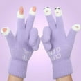 thumbnail image 1 of SUTENGDA Women‘s Winter Warm Padded Open Finger Gloves with Screen Accessibility  Acrylic Material  One Size Fits, 1 of 5