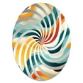 thumbnail image 2 of Designart "Reviving Waves in a Modern Way I" Midcentury Vortex Round Wall Mirror - Oval Printed Decorative Mirror - Multiple Color Options, 2 of 5