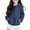 Navy-B, variant on Kids Full Zip-Up Hoodie Jacket Boys Girls Fleece Sweatshirt Tops Hooded Lightweight Coat Fall Outfits with Pocket 4-14 Years