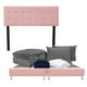 thumbnail image 1 of Box Base Cama King Size + Cabecera Bilbao Rosa + Almohada 2Pack + Protector Cloud + Sabanas Softy + Edredon Homy, 1 of 8