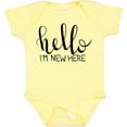 thumbnail image 3 of Inktastic Hello, I'm New Here Hand Drawn Type Boys or Girls Baby Bodysuit, 3 of 5