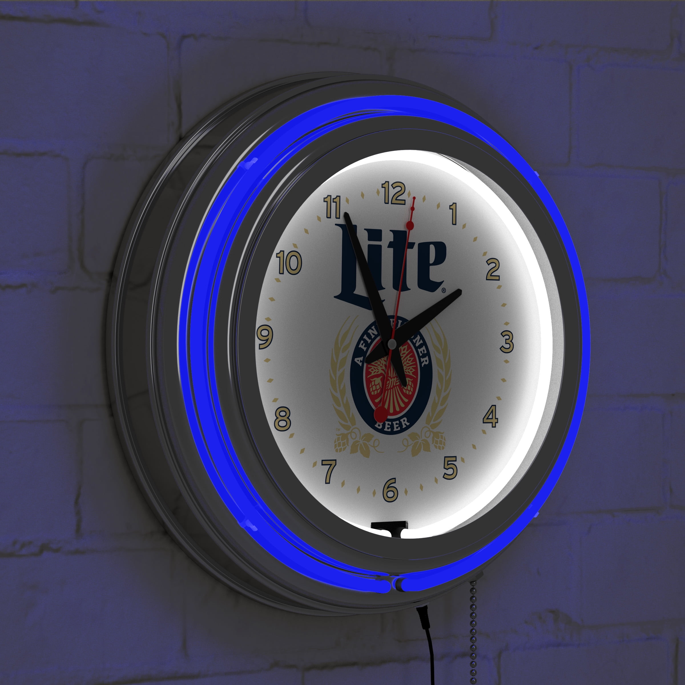 Miller Lite Officially Licensed Neon Wall Clock - Retro Design