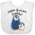 thumbnail image 3 of Inktastic Happy Birthday, Daddy- Cute Penguins Boys or Girls Baby Bib, 3 of 4