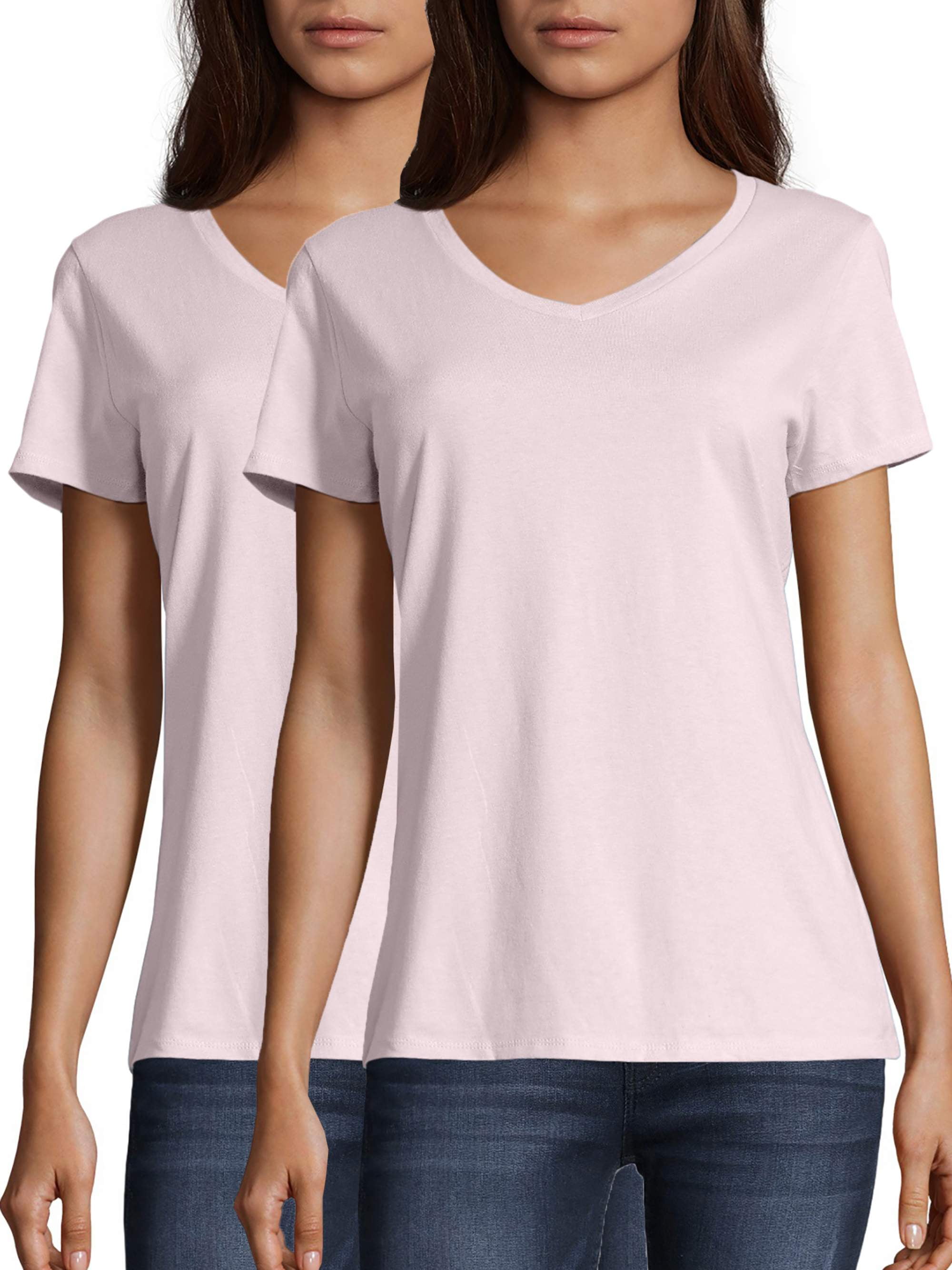 hanes slim fit v neck walmart