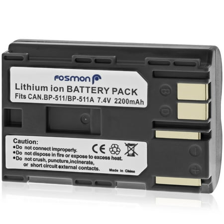 Series Lithium Camcorder Battery Fosmon Premium BP-511 BP-511A BP511 BP511A Lithium Ion Battery Pack for Select Canon Digital Cameras and Camcorders ()