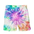 thumbnail image 5 of ZCFZJW Mens Hawaiian Swim Trunks Tie Dye Gradient Print Quick Dry Bathing Suit Swimming Board Shorts Big and Tall Regular Fit Drawstring Elastic Waist Short Pants with Pockets Multicolor#01 XL, 5 of 8