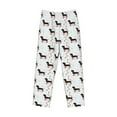 thumbnail image 6 of Uemuo Dachshund Dog Pattern Men's Wide Leg Palazzo Lounge Pants with Pockets Light Weight Loose Comfy Casual Pajama Pants-Large, 6 of 9