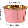 thumbnail image 4 of Gfdg Cupcake de papel de aluminio, 50 tazas de papel de aluminio para hornear, revestimientos desechables de papel de aluminio para cupcakes, revestimientos de papel de aluminio para cupcakes, moldes para cupcakes, para muffins y cupcakes, moldes de repostería, 4 of 8