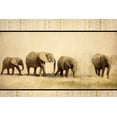 thumbnail image 2 of Kimberly, Allen 24x17 Gold Ornate Wood Framed with Double Matting Museum Art Print Titled - Tribal Elephants, 2 of 4