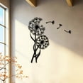 thumbnail image 4 of 4 Pieces/Set Of Metal Dandelion Wall Decoration Flying Design Modern Home Decoration Unique Sculpture Wall Hanging Art Metal Signage Suitable For Home And Kitchen Decorati, 4 of 9