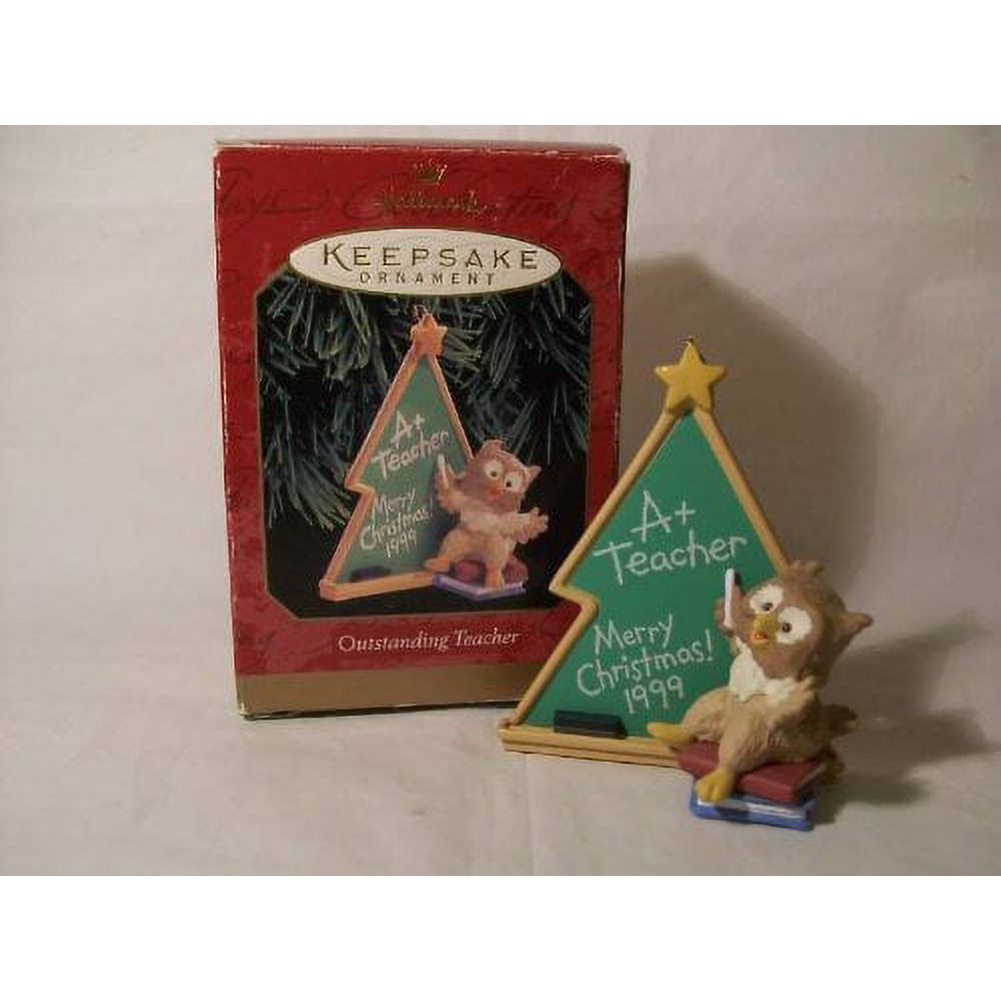 Hallmark Keepsake Ornament Outstanding Teacher Merry Christmas 1999