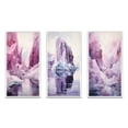 thumbnail image 2 of Designart "Pink Iceberg Polar Euphony II" Nautical & Beach Framed Wall Art Set Of 3 - Pink Iceberg Frame Gallery Wall Set For Home Decor, 2 of 7