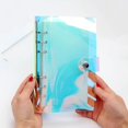 thumbnail image 1 of Estándar 6-ring Rainbow Clear Soft Pvc Notebook Cover Protector Round Ring Binde, 1 of 5
