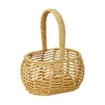 thumbnail image 4 of Cesta portátil de ratán, cesta para recoger, artesanías resistentes, ratán ligero, tejido a mano marrón claro, 4 of 7