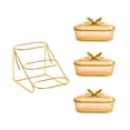 thumbnail image 1 of Cesta de frutas con soporte de metal, multifuncional, gran capacidad estilo D 3 cuadrículas, 1 of 7