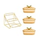 thumbnail image 1 of Cesta de frutas con soporte de metal, multifuncional, gran capacidad estilo D 3 cuadrículas, 1 of 7