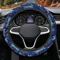 thumbnail image 3 of Yuyamidu Blue Dragonfly Steering Wheel Cover Accessories Fit Most Auto Sedan Soft Flannel Steering Wheel Case Fluffy Steering Wheel Protector, Breathable, Sweat Absorption, 3 of 7