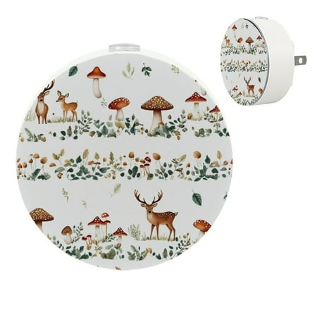 

YZUOUZY Lamp for Bedroom Night Lights Bedroom Lamps Set of 2 Fox Deer Flowers Mushrooms