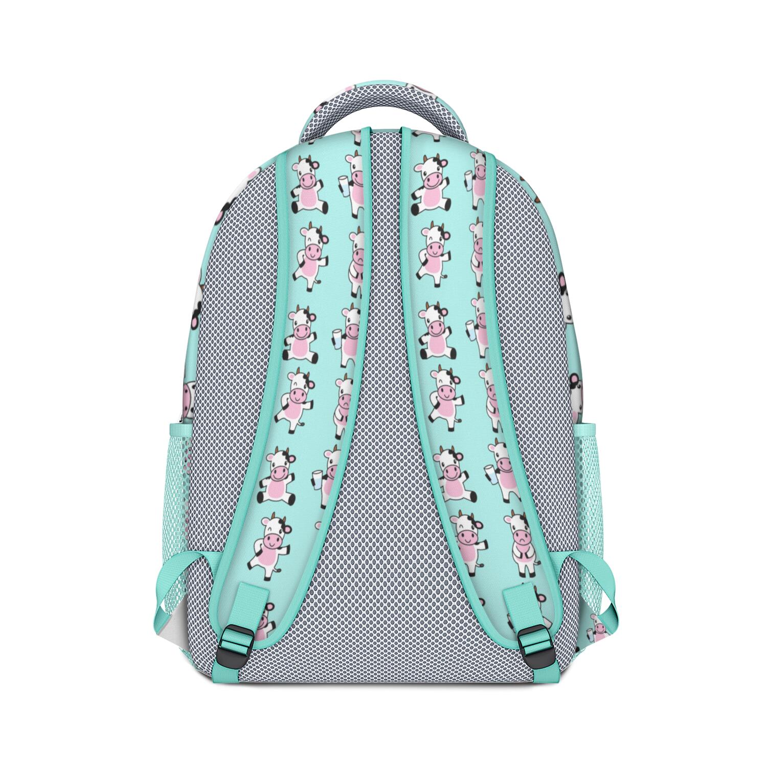 Waterproof School Backpack for Cow Lovers - Ergonomic Student Backpack with Cute Cow Print, Durable & Lightweight for Teens & College Students
