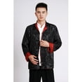 thumbnail image 1 of suit For Men Chinese Traditional Satin Hanfu Tops Long Sleeves Cardigan Single-breasted Performance Jacket, 1 of 8