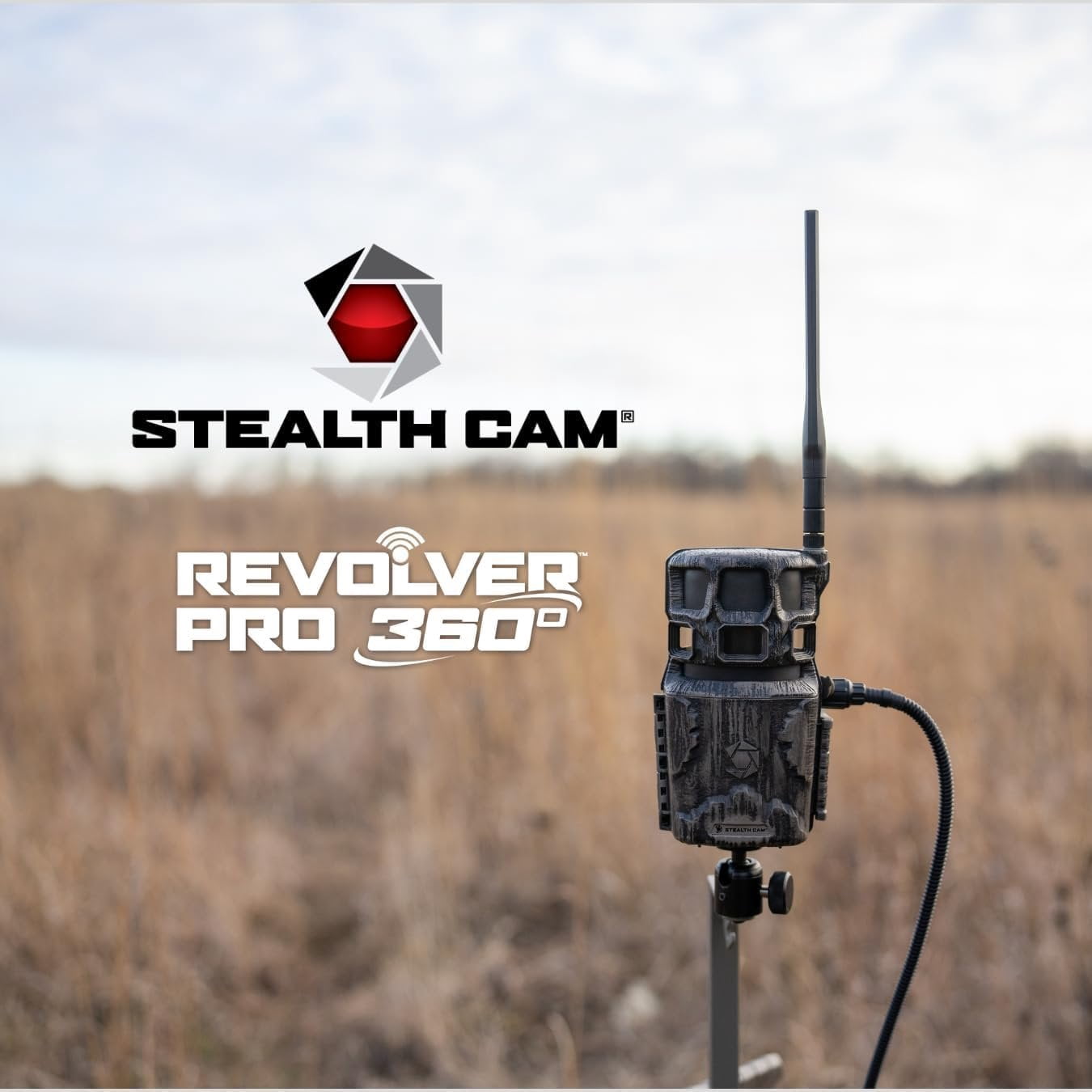 Stealth Cam Revolver Pro 2.0 360 Cellular Camera 40MP, 1-6 Zone On-Demand and Live View, 0.4 Sec Trigger, Built in Memory, HD Photo and Video Includes Solar Panel, Tripod, & Cleaning Cloth 2PK