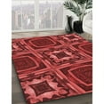 thumbnail image 3 of Ahgly Company Machine Washable Indoor Round Transitional Cranberry Red Area Rugs, 4' Round, 3 of 7