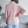 thumbnail image 6 of BONIXOOM Womens Cardigan Sweaters Modern Fit Sweater Pullover Vacation Turtleneck Cute Sweaters For Women Pink S(US:4), 6 of 6