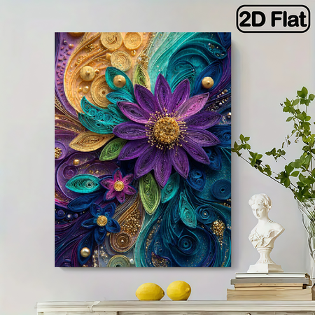500pcs Large Quilling Art Jigsaw Puzzle Suitable for - Challenging Flower Pattern with Vibrant Colors, -Scratch Pieces, Complex Design for Family Activity, Game, Therapeutic Puzzle Building (Qui