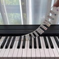 thumbnail image 1 of 88 Keys Removable Piano Keyboard Note Labels Reusable Silicone Piano Keyboard Stickers For Beginners Kids Electronic Piano Accessory, 1 of 4
