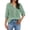 #03Mint Green, variant on Cotton Linen Shirts for Women Trendy Retro Embroidered 3/4 Sleeve Boho Blouse Dressy Casual Bohemian Tops Loose Tunics Blue L