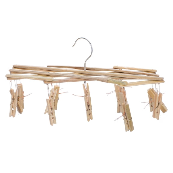 HOMEMAXS Clothes Drying Rack with Clothespins Multi Clip Laundry Room Storage